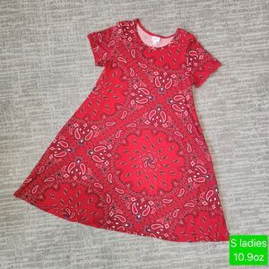 LuLaRoe Jessie Swing dress patriotic bandana print pocket dress size S